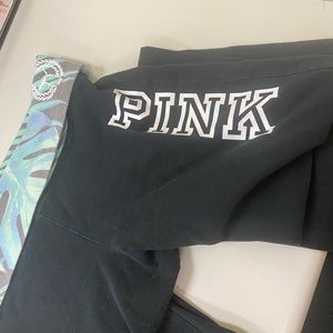PINK fold over yoga pants